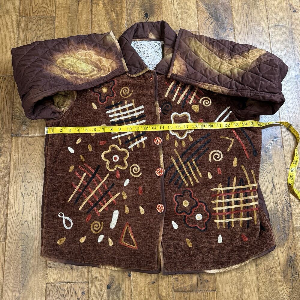 Vintage Patchwork Quilt Jacket Reversible Womens … - image 3